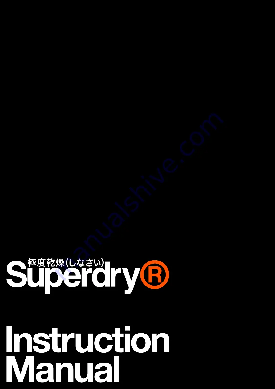 Superdry Radar Sport Instruction Manual Download Page 1