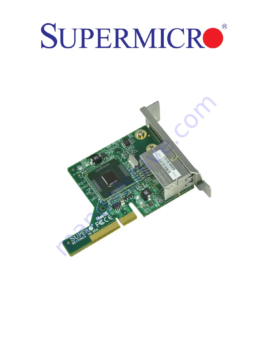 Supermicro AOC-PG-i2+ Скачать руководство пользователя страница 1