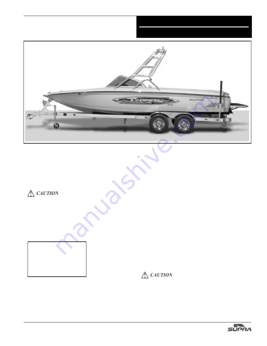 Supra 2005 Comp LTS Owner'S Manual Download Page 63