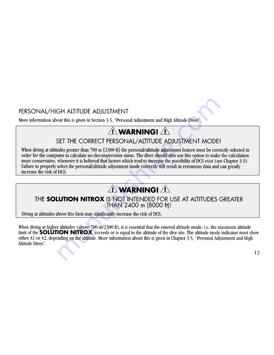 Suunto Solution Nitrox User Manual Download Page 13