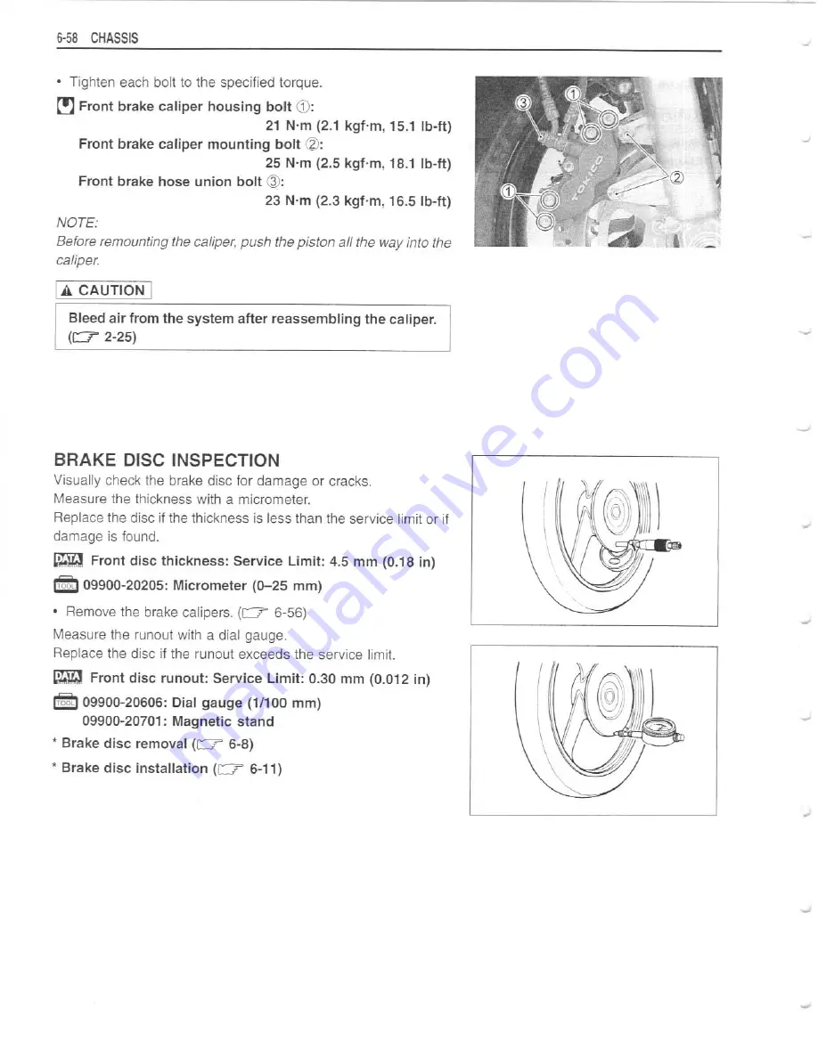 Suzuki 2001 GSX-R600 Service Manual Download Page 305