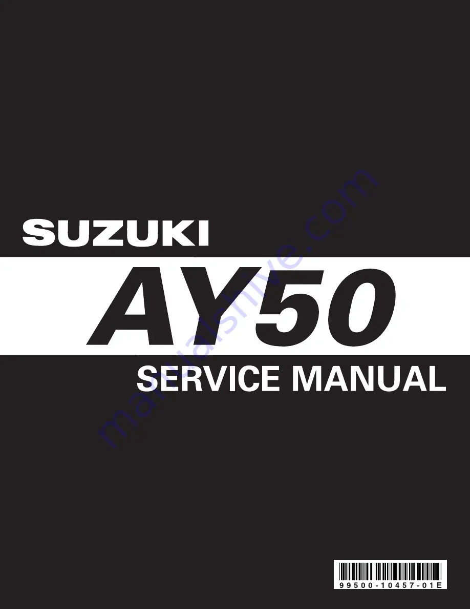 Suzuki AY50 Service Manual Download Page 1