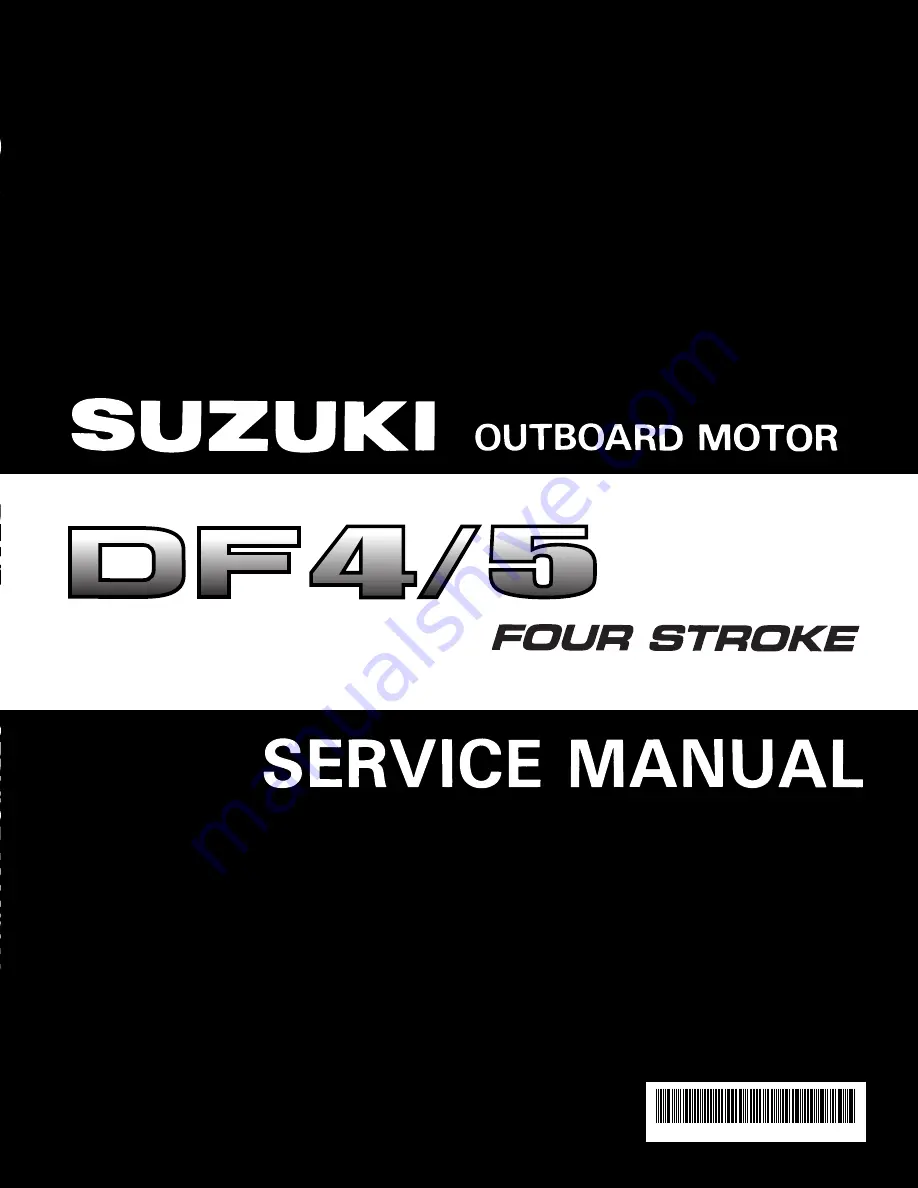 Suzuki DF4 Service Manual Download Page 1