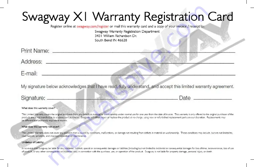 Swagway X1 User Manual Download Page 29