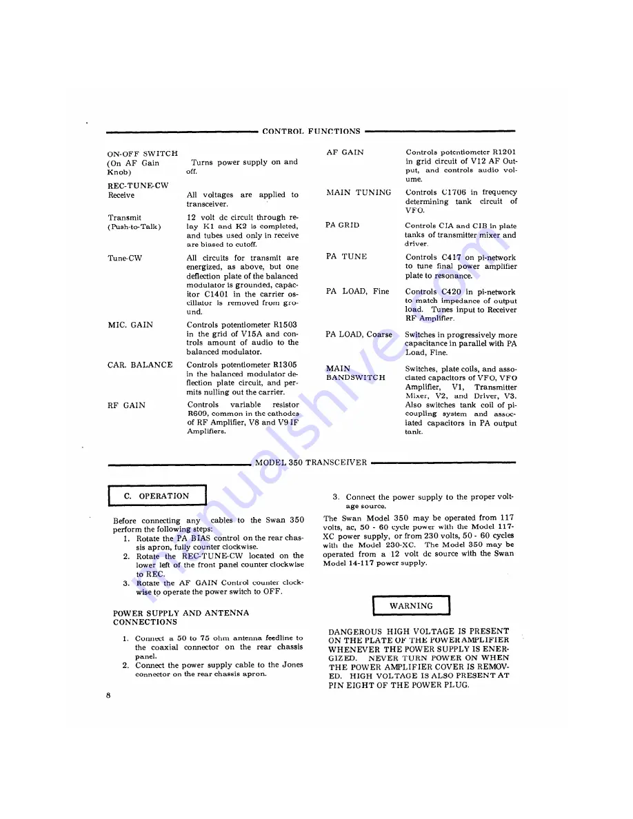 Swann 350 Operation And Maintenance Download Page 9