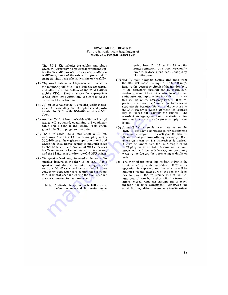 Swann 350 Operation And Maintenance Download Page 38