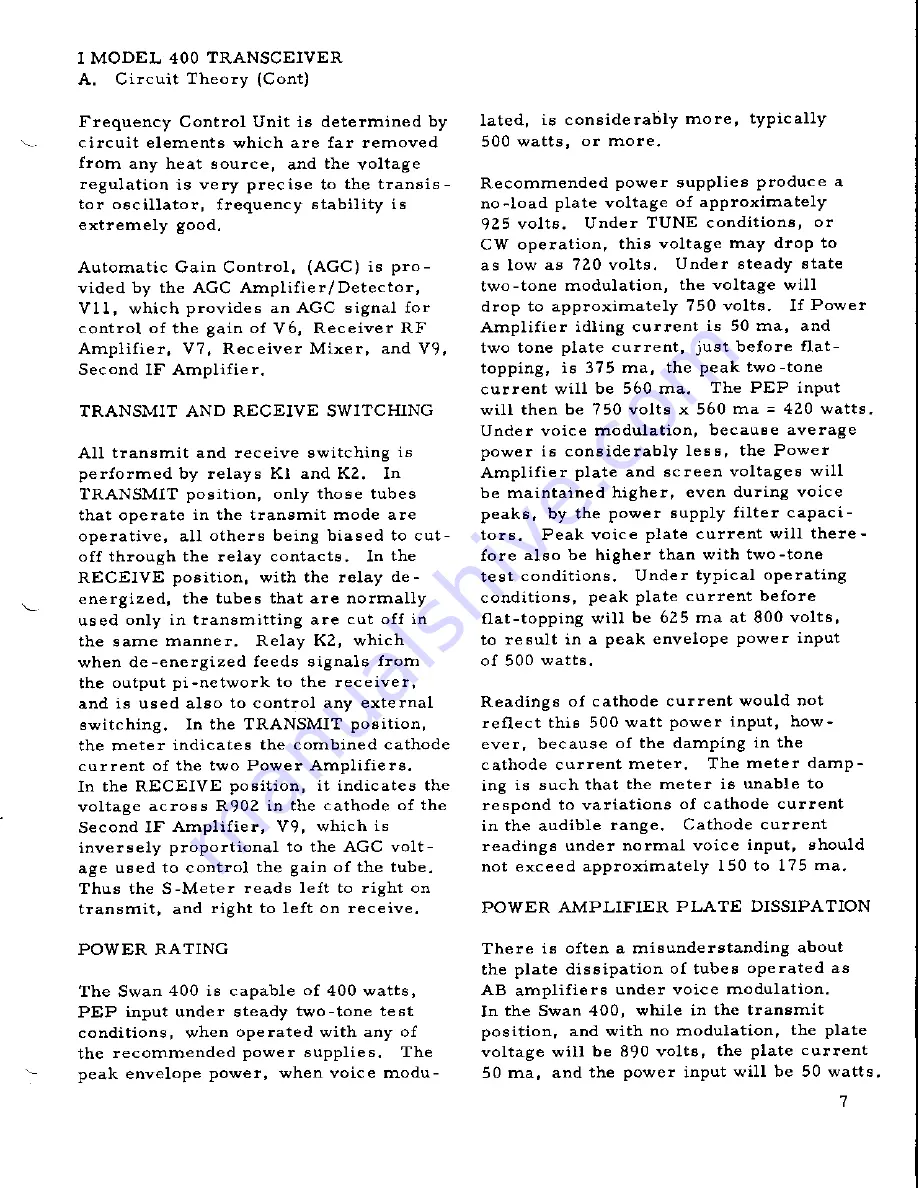 Swann 400 Operation And Maintenance Download Page 8