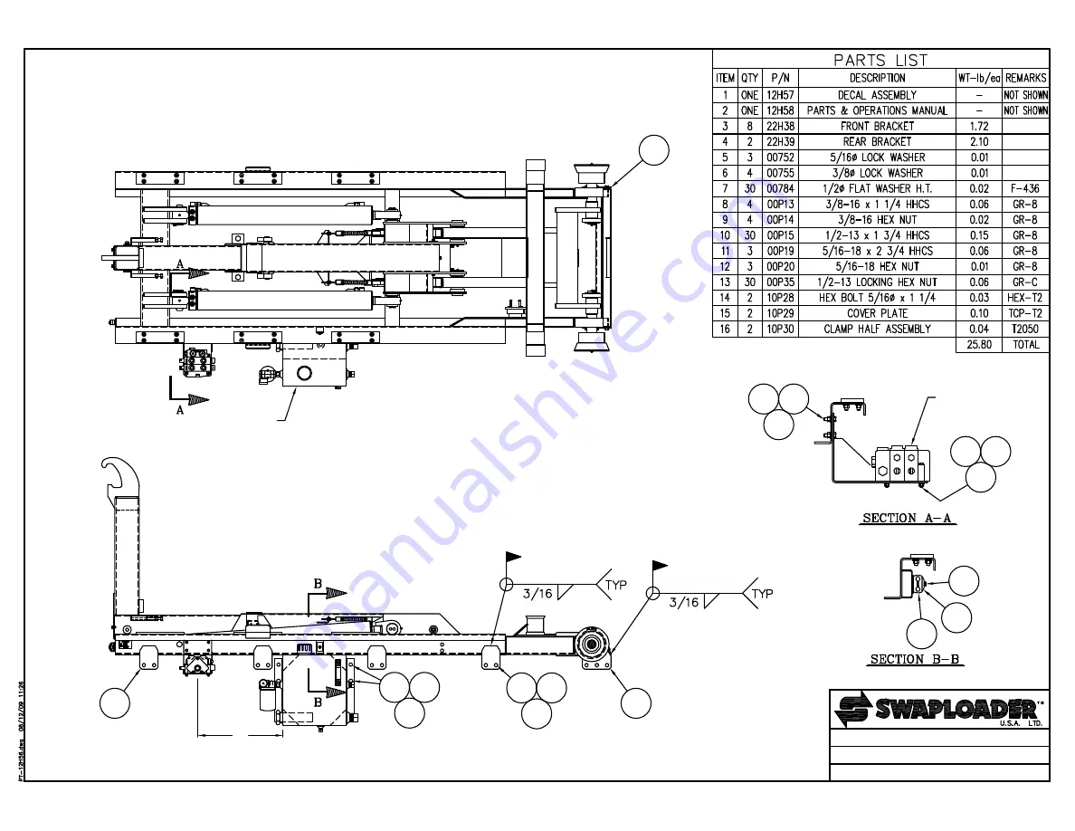 swaploader SL-105 Parts And Operation Manual Download Page 79