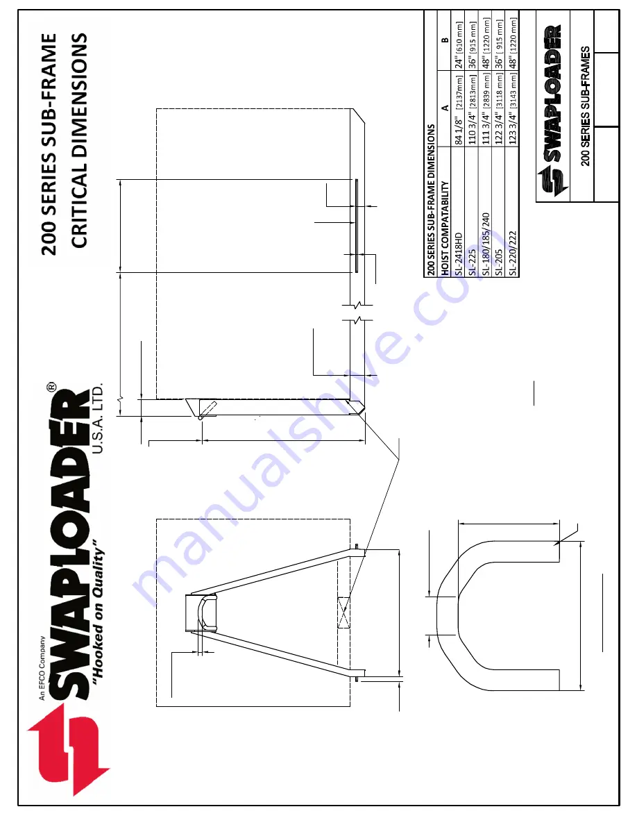 swaploader SL-220 Parts And Operation Manual Download Page 43