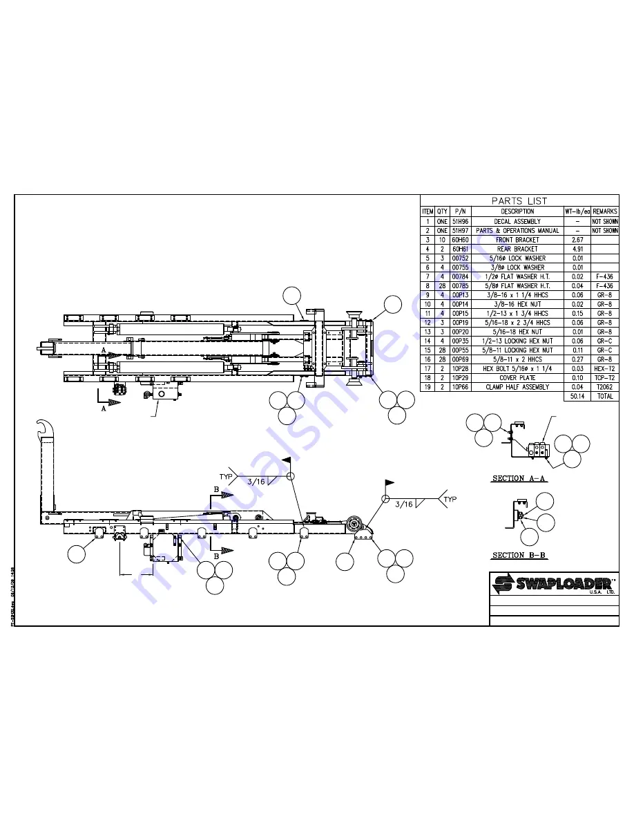 swaploader SL-220 Parts And Operation Manual Download Page 114