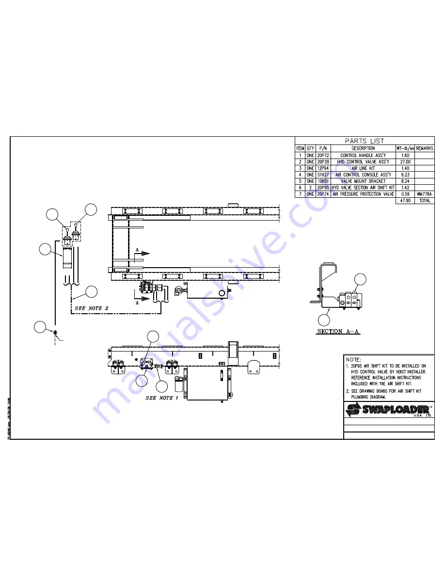 swaploader SL-220 Parts And Operation Manual Download Page 123