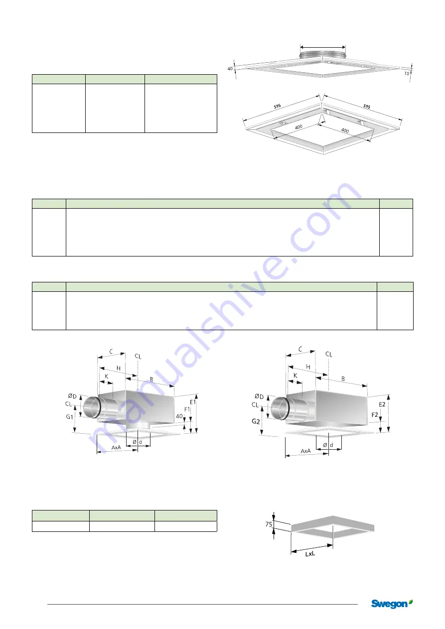 Swegon KITE Ceiling Manual Download Page 12