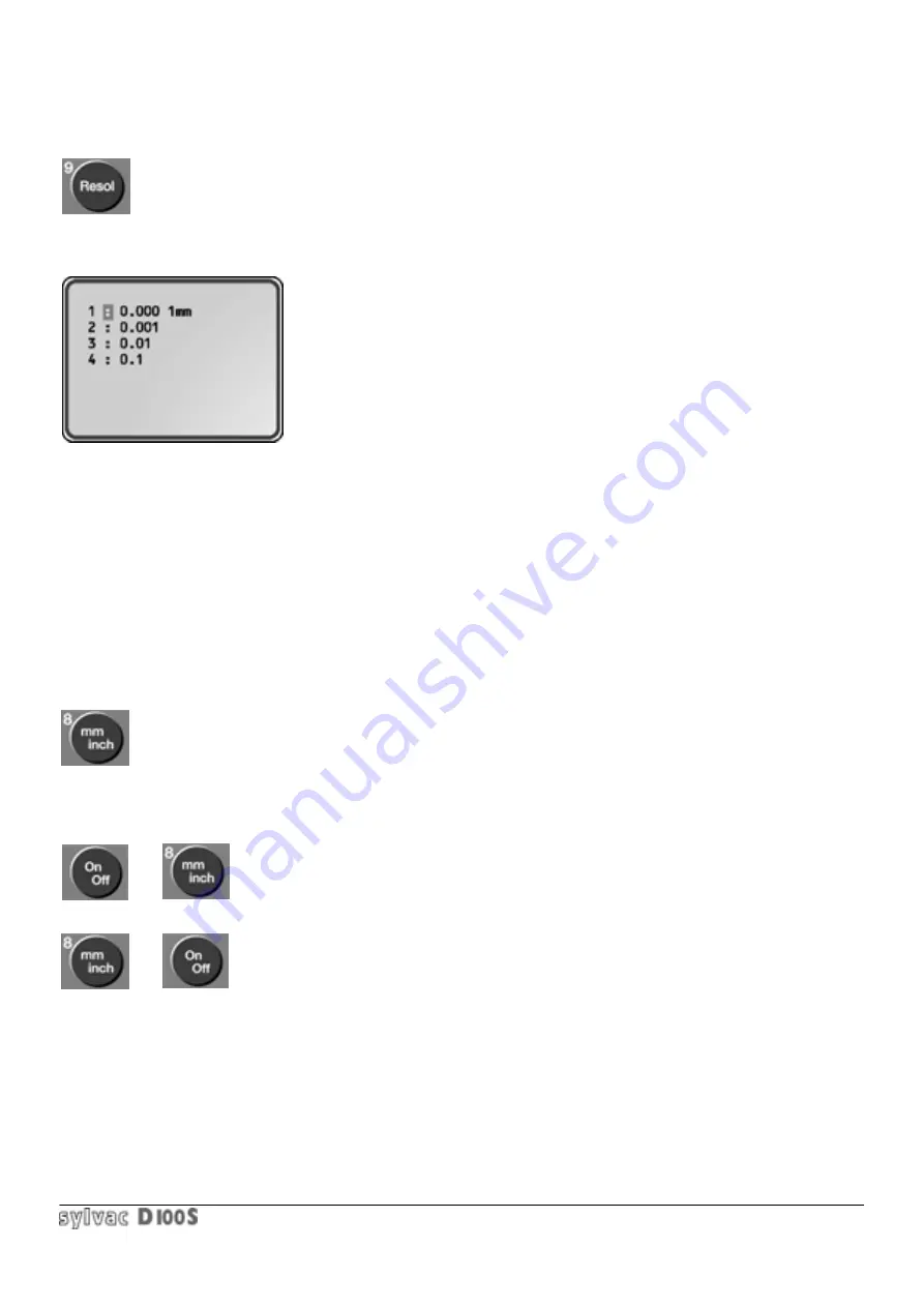 Sylvac D 100S Instructions For Use Manual Download Page 20