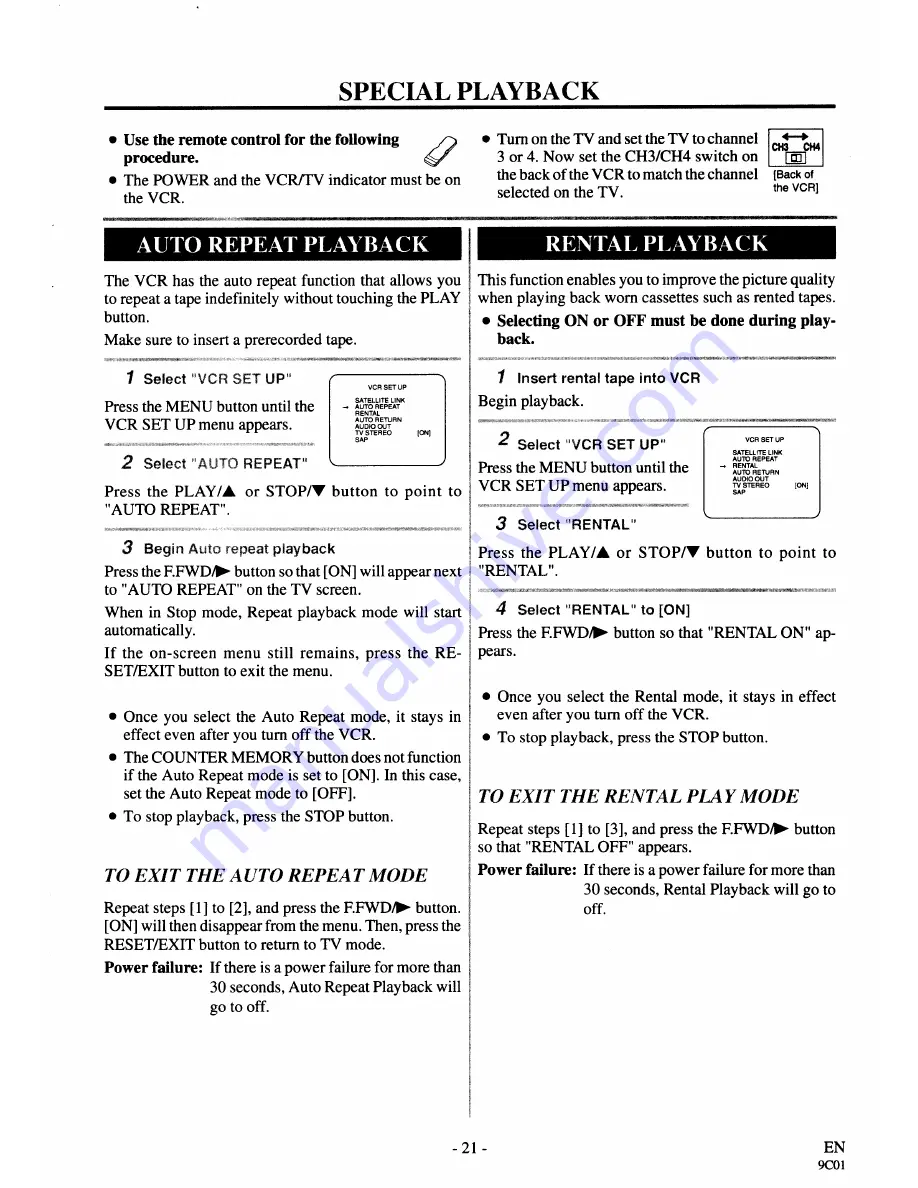 Sylvania 2960CLV Owner'S Manual Download Page 21