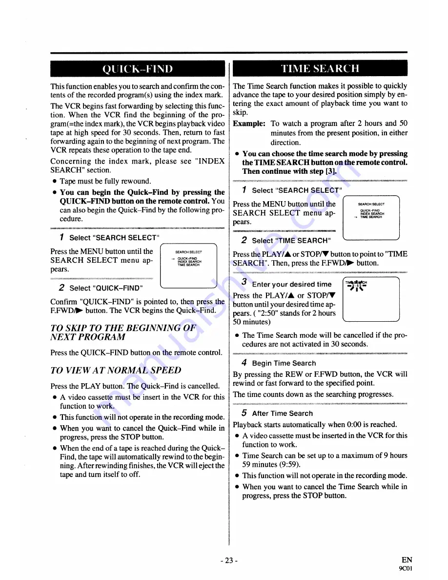 Sylvania 2960CLV Owner'S Manual Download Page 23