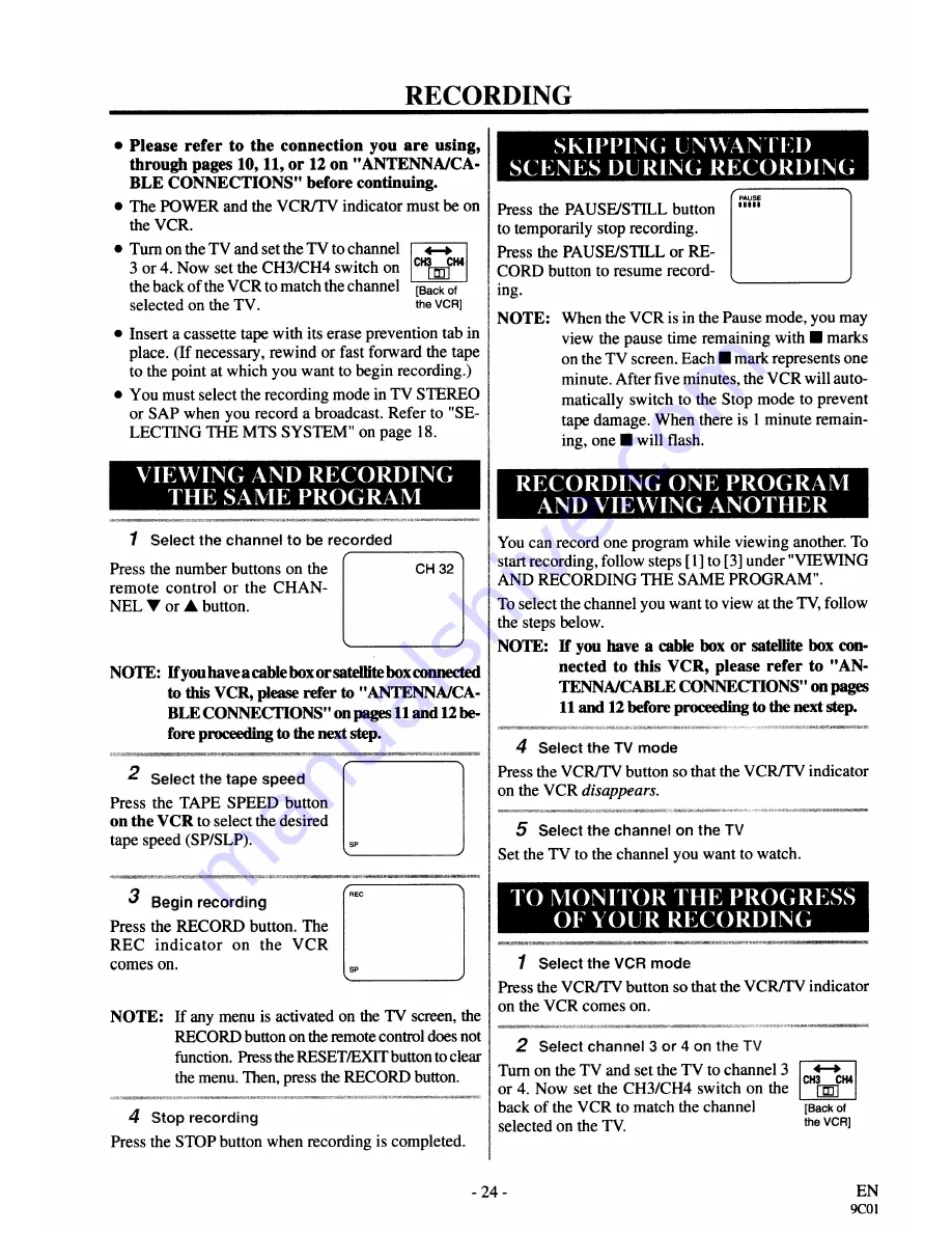 Sylvania 2960CLV Owner'S Manual Download Page 24