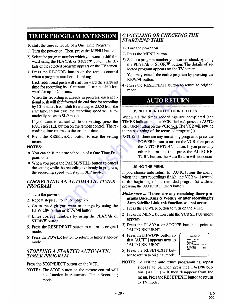 Sylvania 2960CLV Owner'S Manual Download Page 28