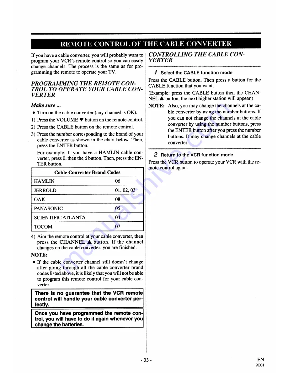 Sylvania 2960CLV Owner'S Manual Download Page 33