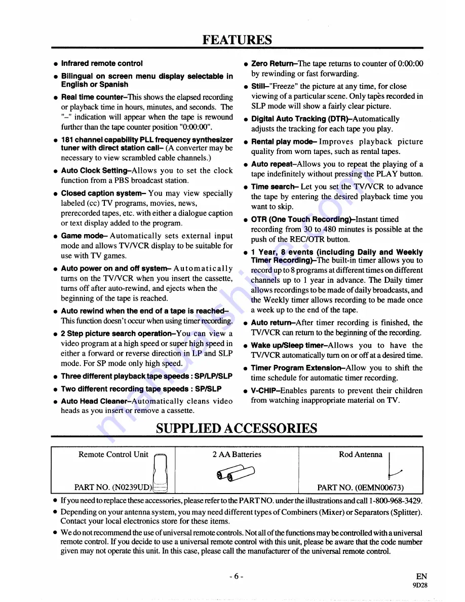 Sylvania 3913LCV Owner'S Manual Download Page 6