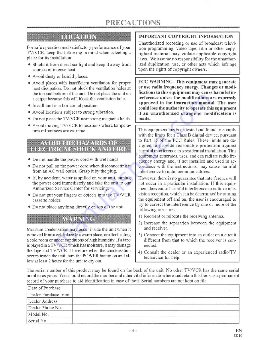 Sylvania 3919LC Owner'S Manual Download Page 4