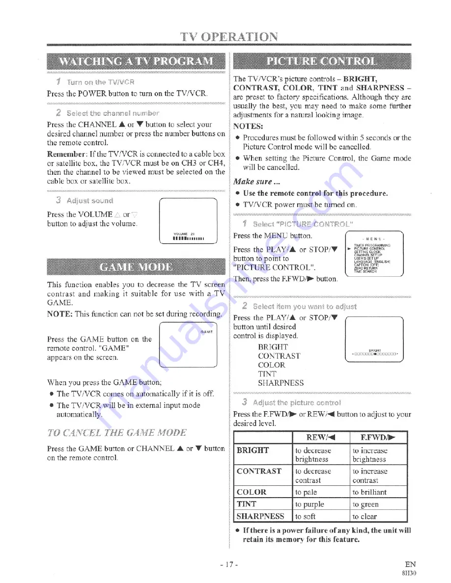 Sylvania 3919LC Owner'S Manual Download Page 17