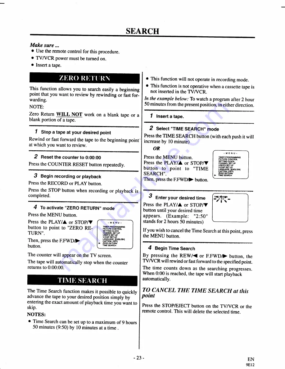 Sylvania 3925LC Owner'S Manual Download Page 23