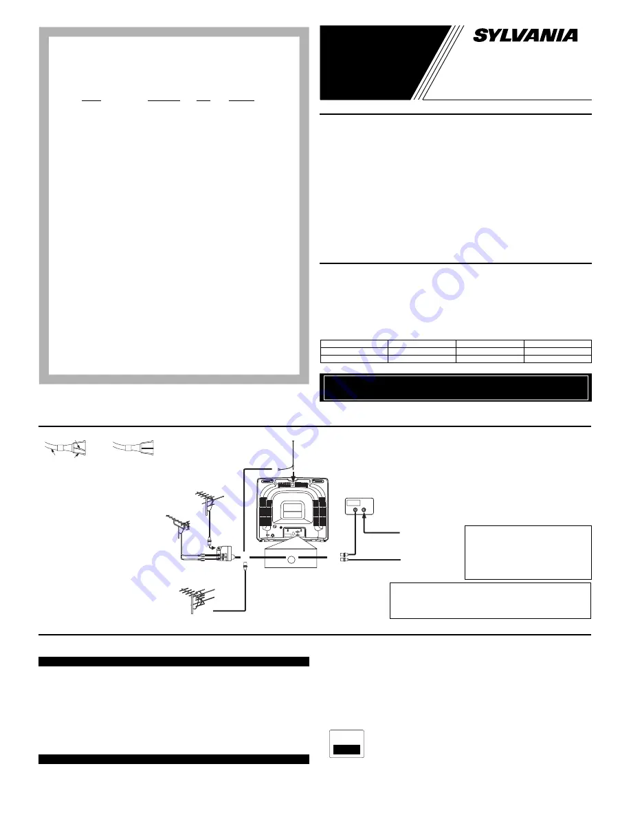 Sylvania C6413TE, C5419TE Owner'S Manual Download Page 5