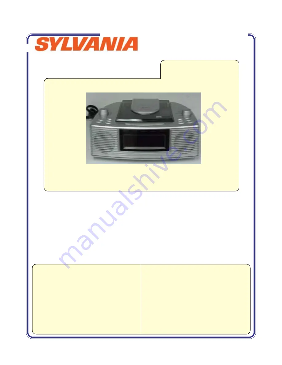 Sylvania SCR4966 Скачать руководство пользователя страница 1