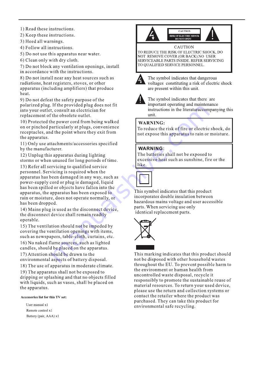 Sylvania SL501ANU User Manual Download Page 3