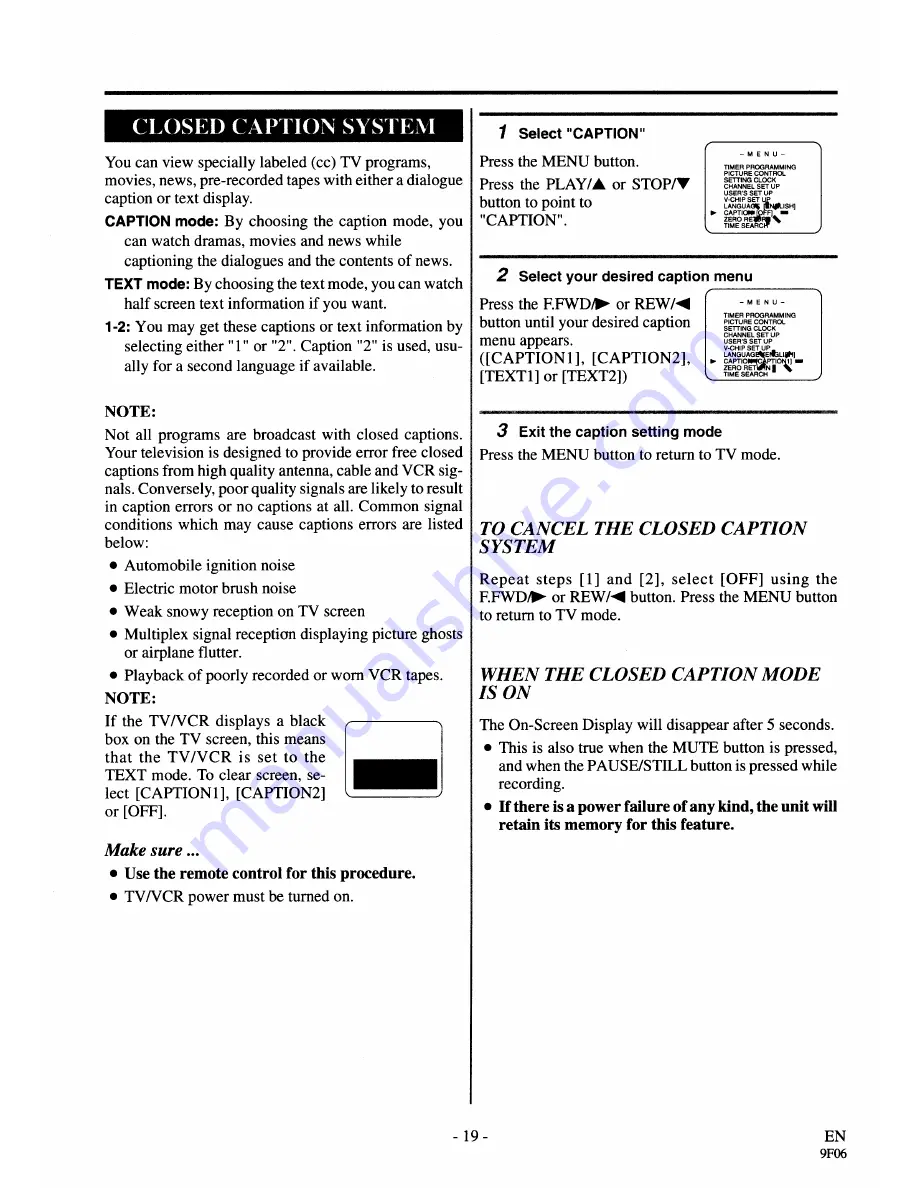 Sylvania SRC13ADV Owner'S Manual Download Page 19