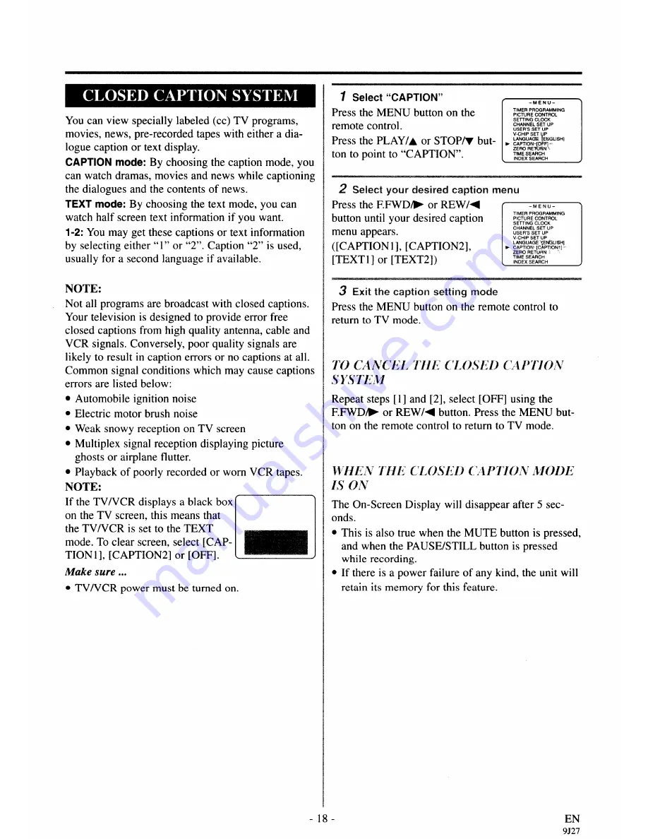 Sylvania SRC20134AC Owner'S Manual Download Page 18