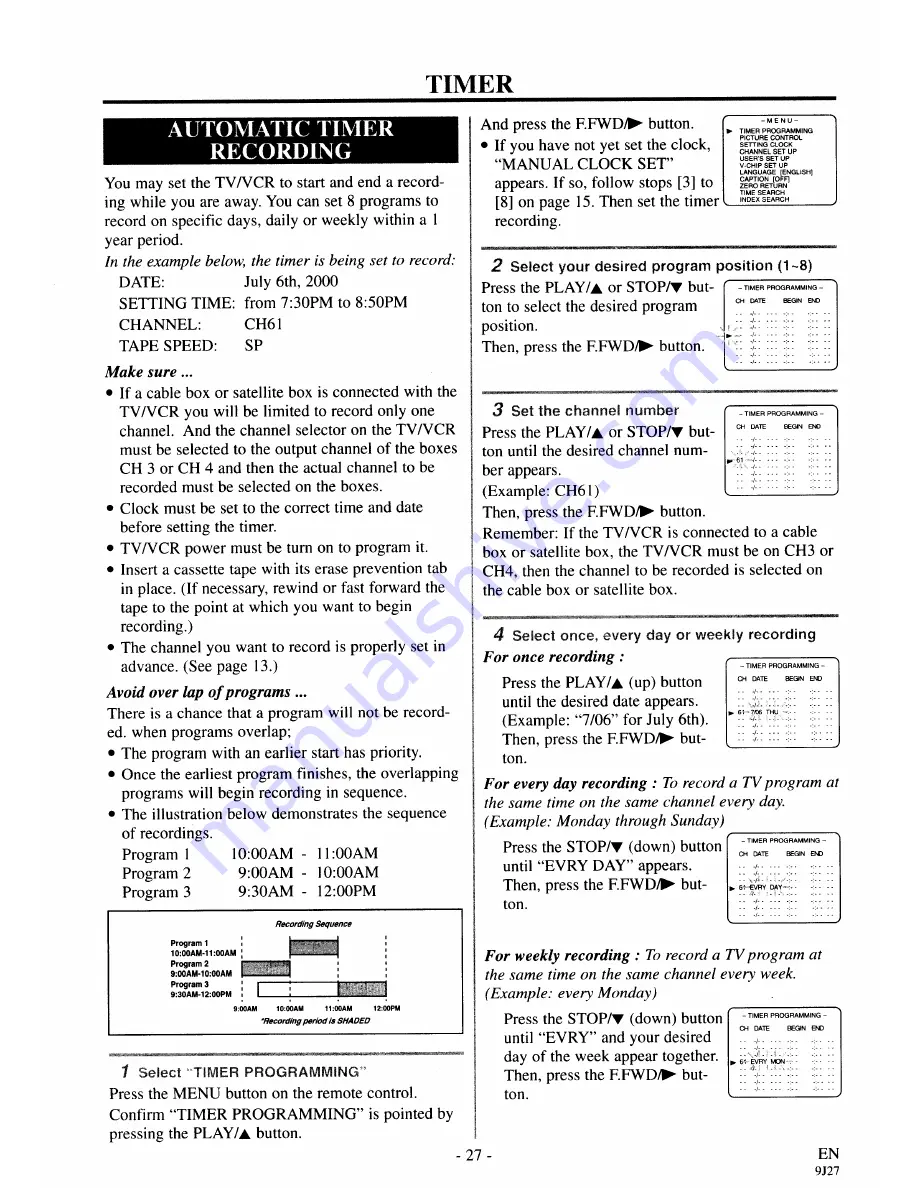 Sylvania SRC20134AC Owner'S Manual Download Page 27