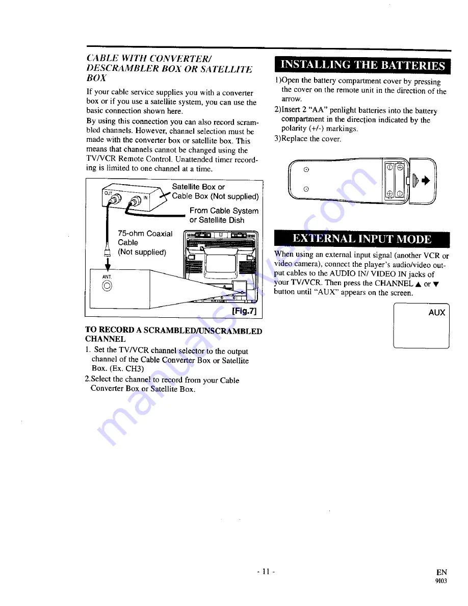 Sylvania SRC2019AC Owner'S Manual Download Page 11