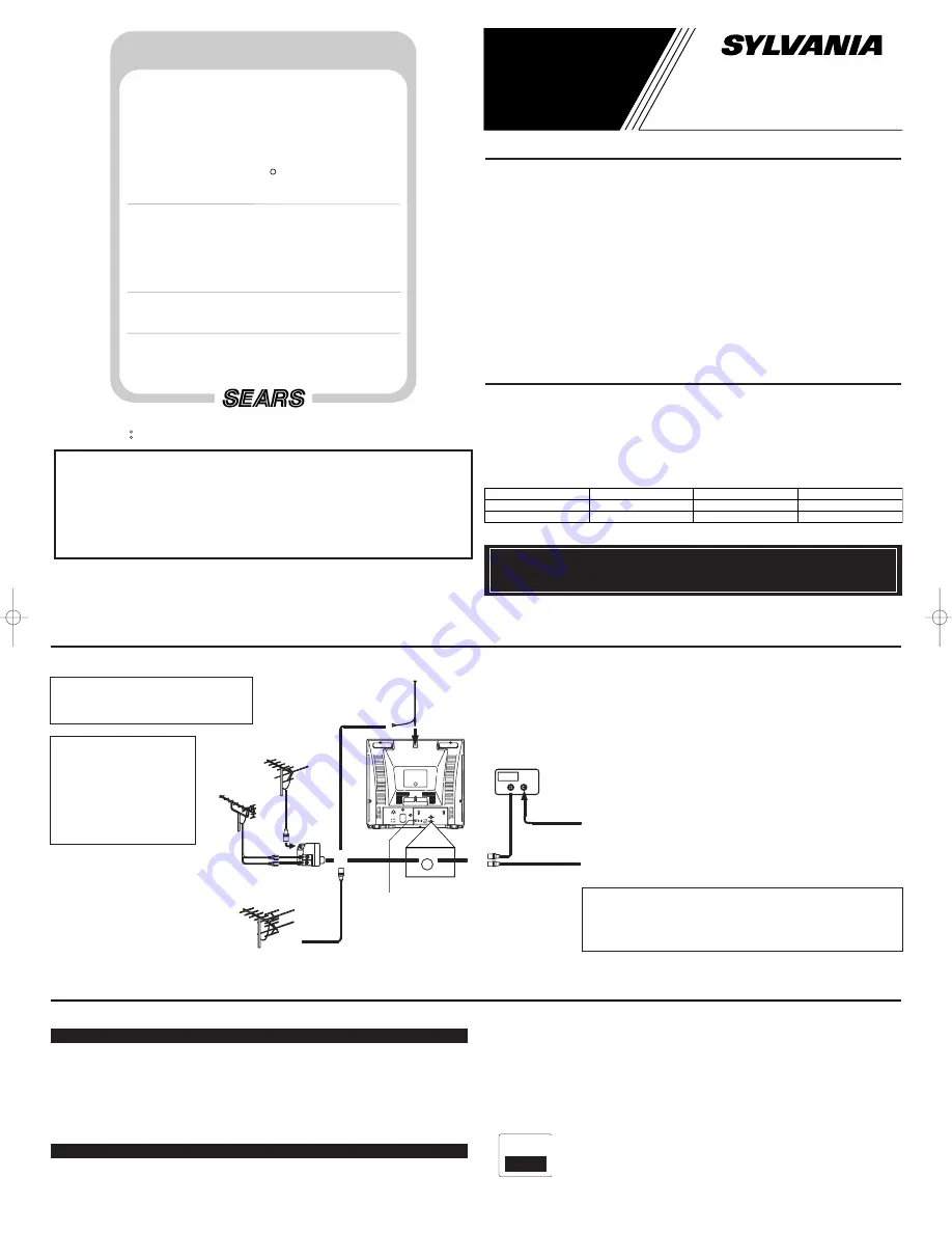 Sylvania SRT2220P Скачать руководство пользователя страница 1