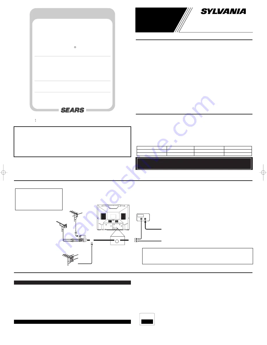 Sylvania SRT4127W Owner'S Manual Download Page 5