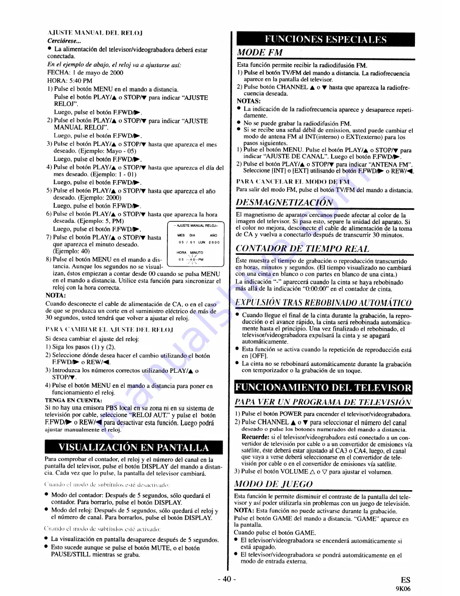 Sylvania SSC130 Owner'S Manual Download Page 40