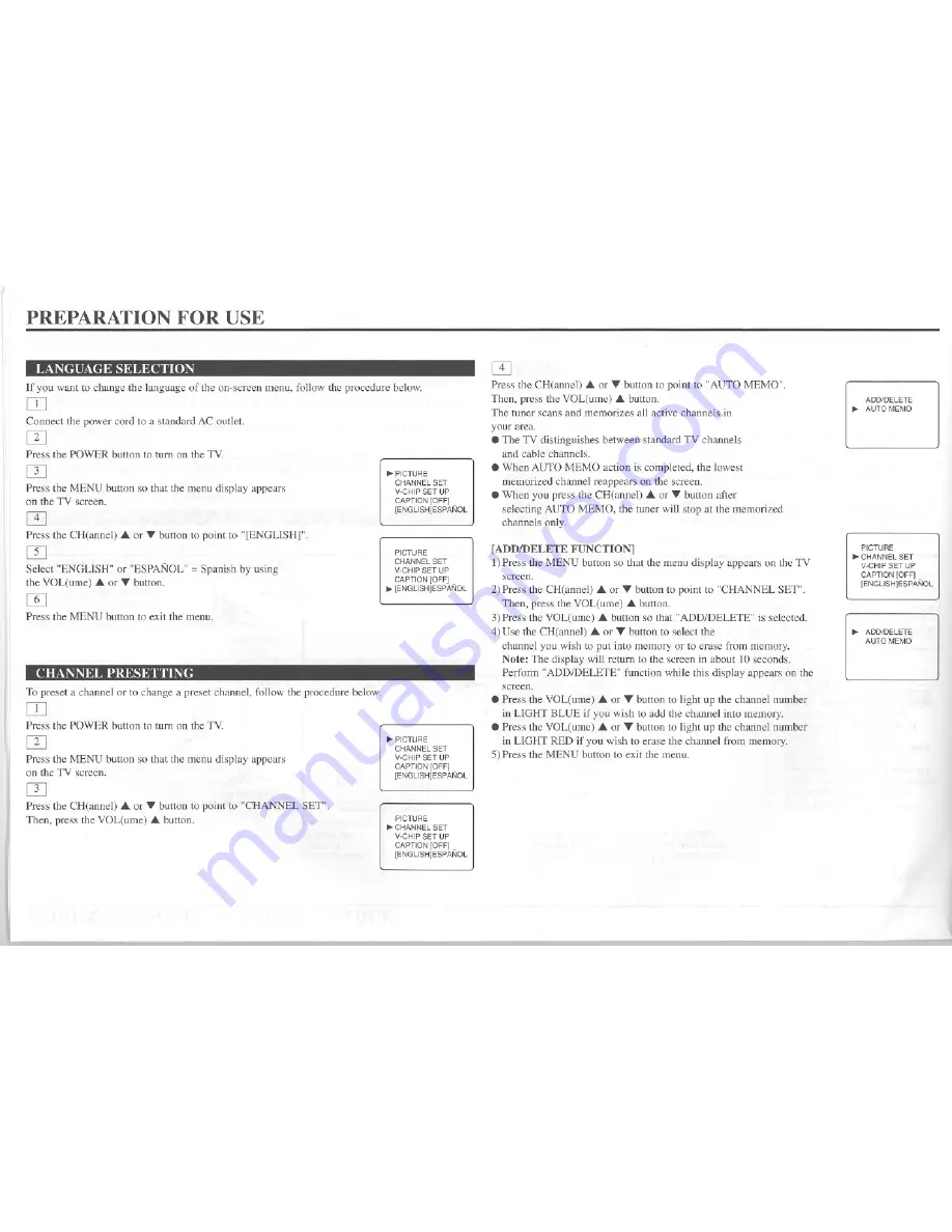 Sylvania TVK199 Owner'S Manual Download Page 5