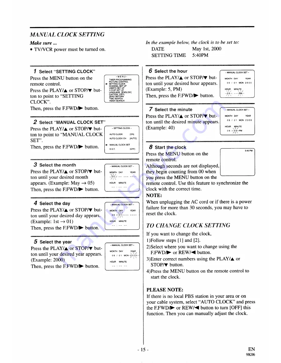 Sylvania WSSC190 Owner'S Manual Download Page 15