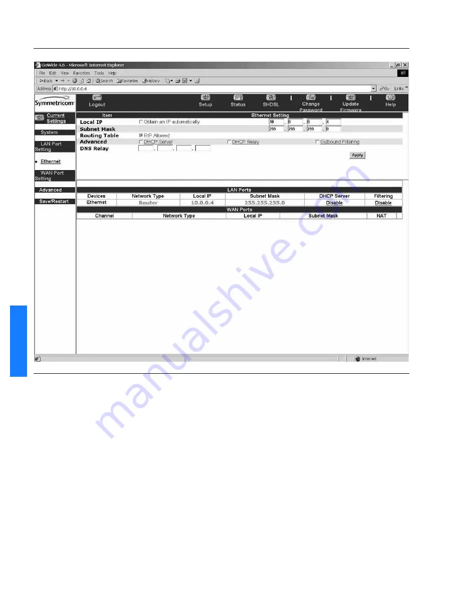 Symmetricom GoWide 4.6 User Manual Download Page 64