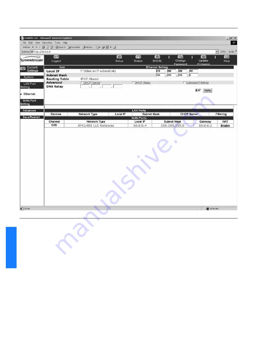 Symmetricom GoWide 4.6 User Manual Download Page 98