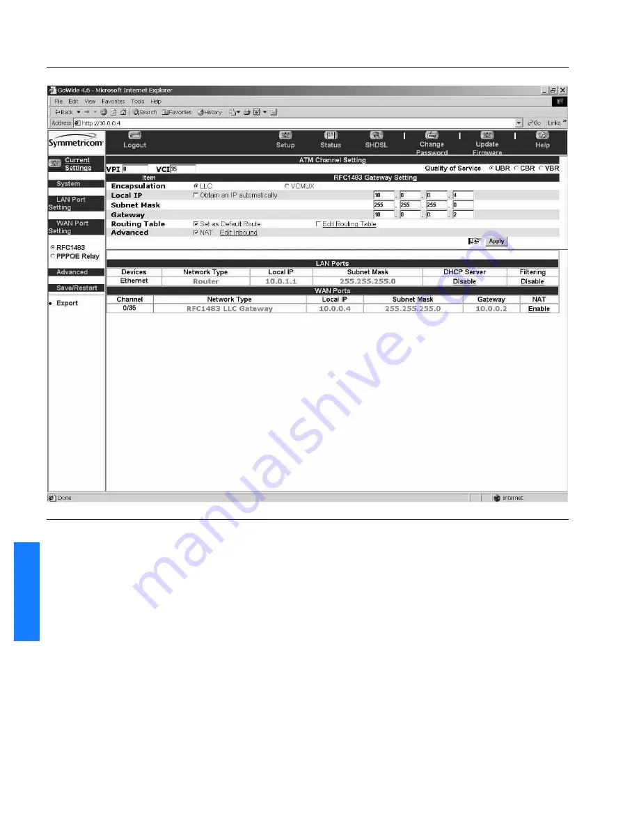 Symmetricom GoWide 4.6 User Manual Download Page 102