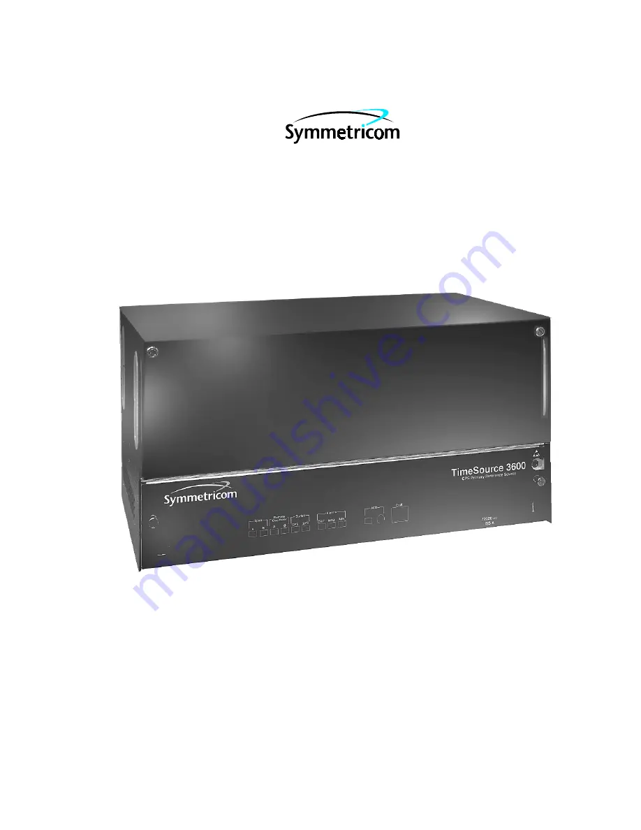 Symmetricom TimeSource 3600 Manual Download Page 1