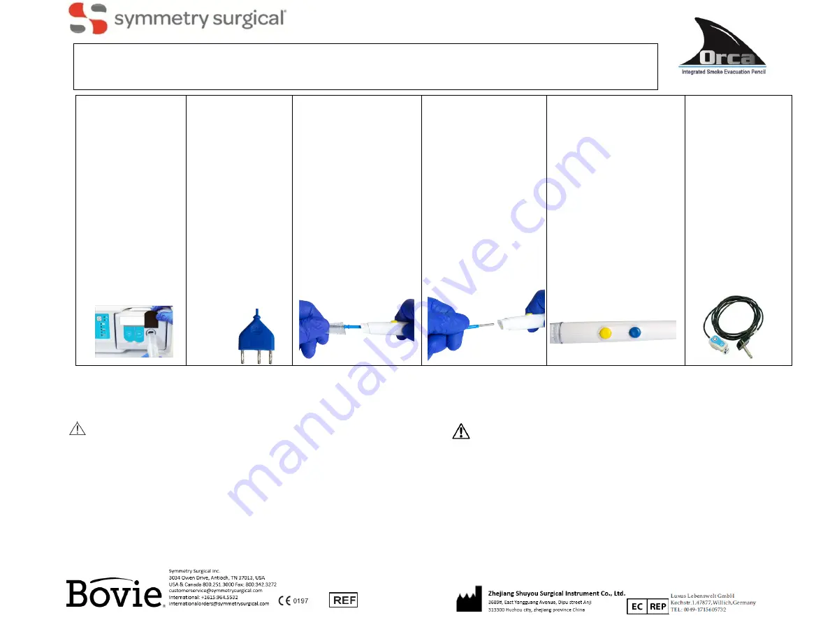 Symmetry Surgical Bovie ORCA ISEP1000 Скачать руководство пользователя страница 13