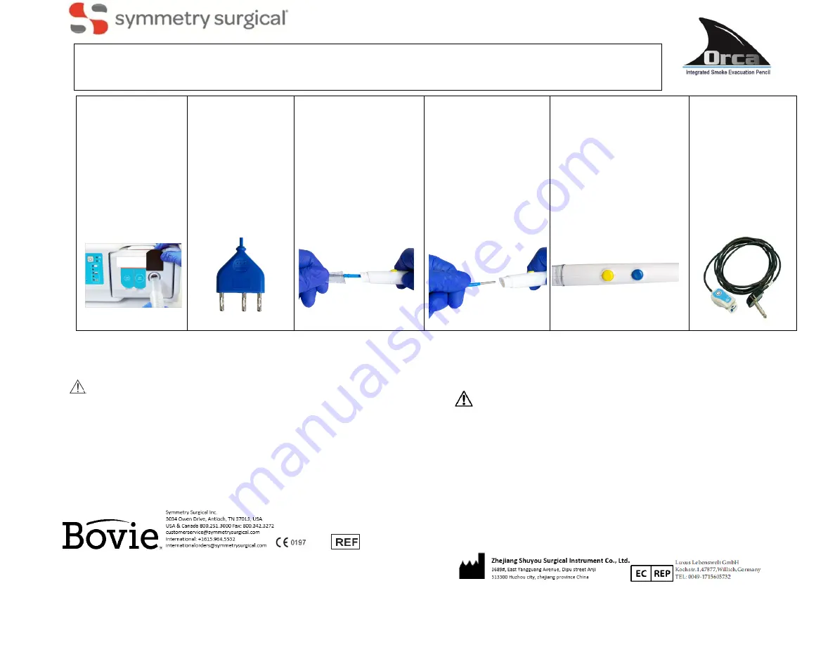 Symmetry Surgical Bovie ORCA ISEP1000 Indications For Use Download Page 30