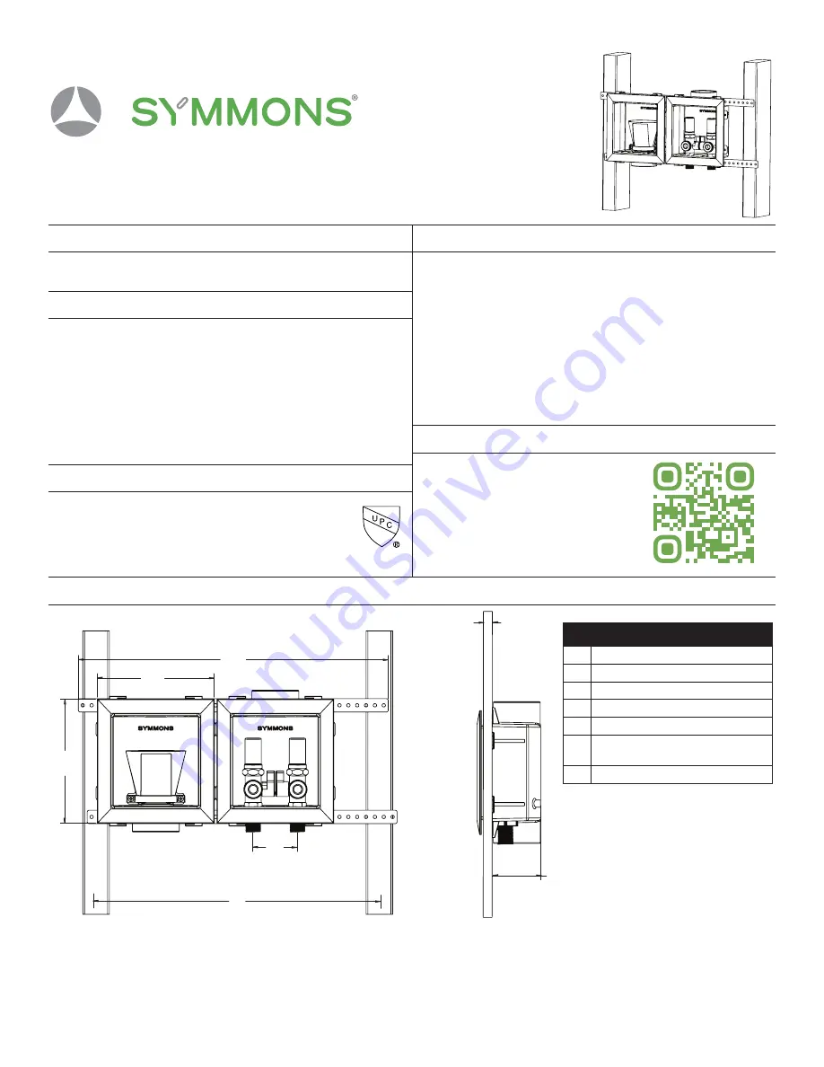 Symmons LaundryMate LM600 Скачать руководство пользователя страница 1