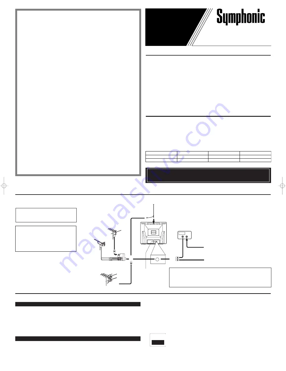 Symphonic CWF2703 Скачать руководство пользователя страница 1