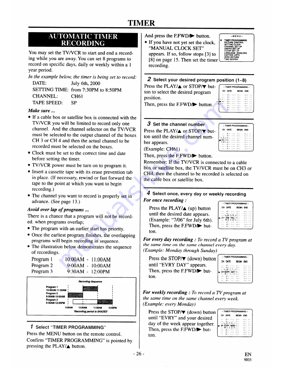 Symphonic SC319A Owner'S Manual Download Page 26