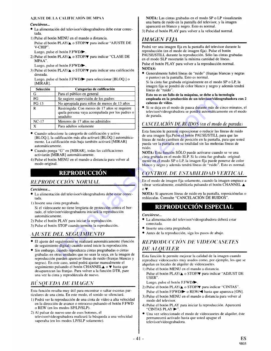 Symphonic SC319A Owner'S Manual Download Page 41