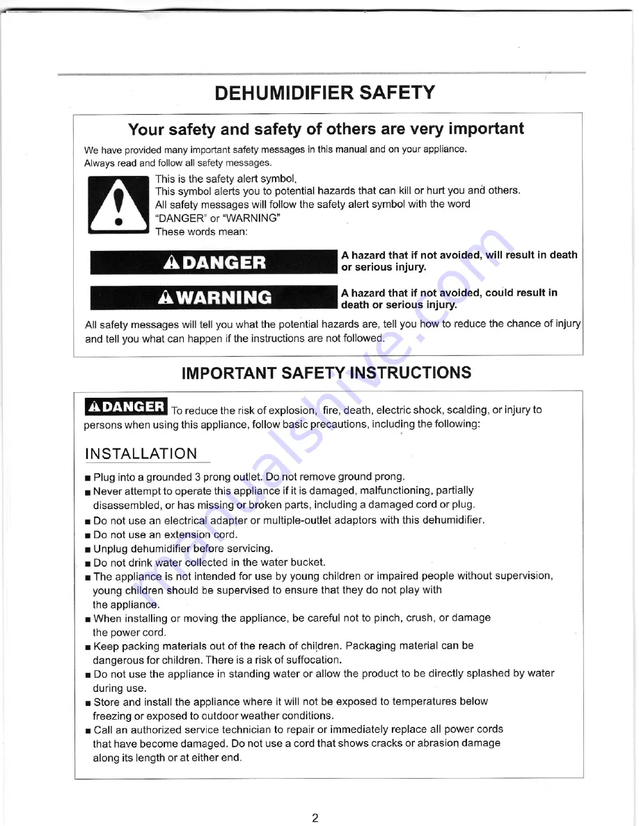 TACKLIFE TKD250 User Manual Download Page 3