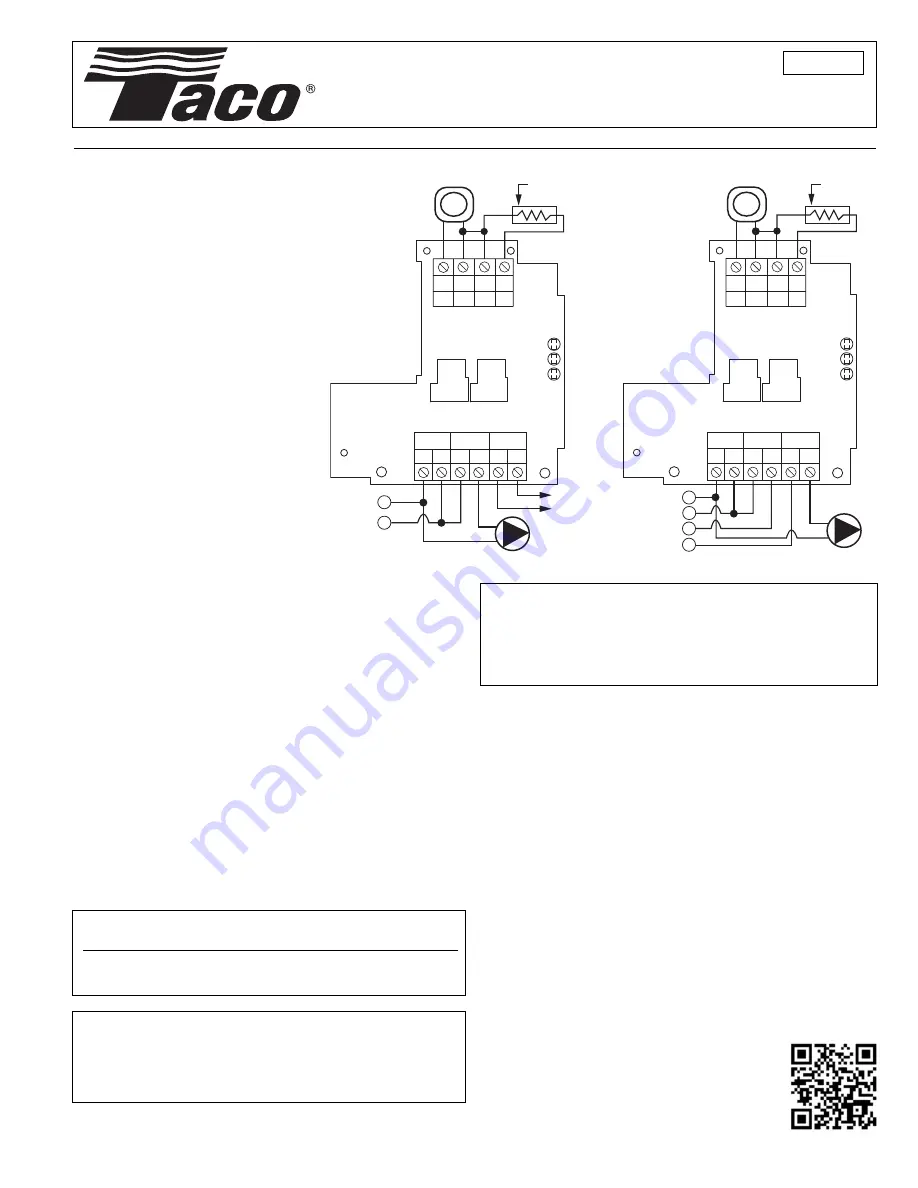 Taco SR501-HC-4 Instruction Sheet Download Page 1